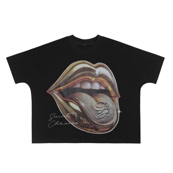 Billionaire Studios Charming Tongue Print T Shirt